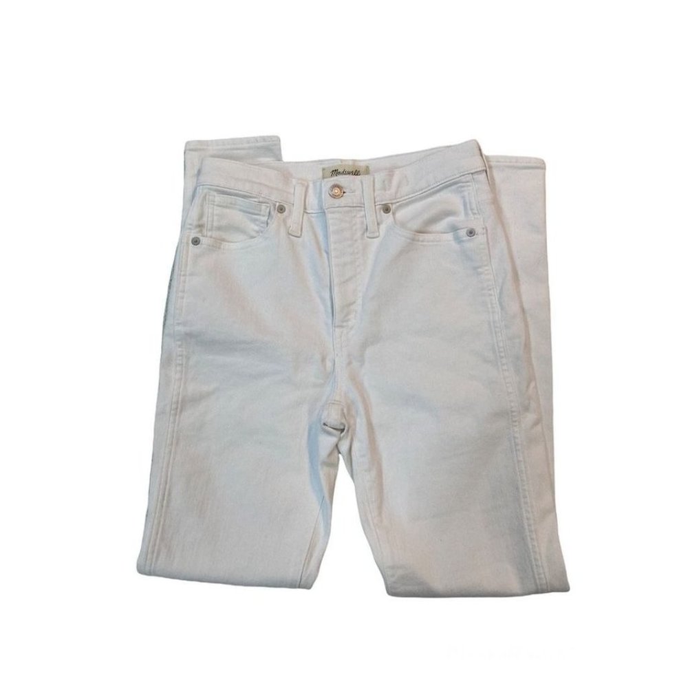 MADEWELL 10" High Rise Skinny Jeans- Pure White: STYLE: AJ233. Size 27